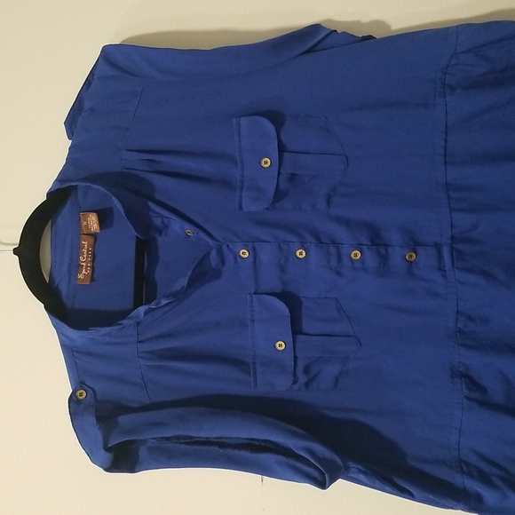 Royal Blue Lightweight Utility Dress, 3X - Picture 2 of 8